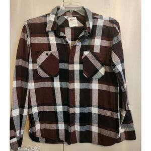 M18 Levis Strauss & Co plaid button up shirt